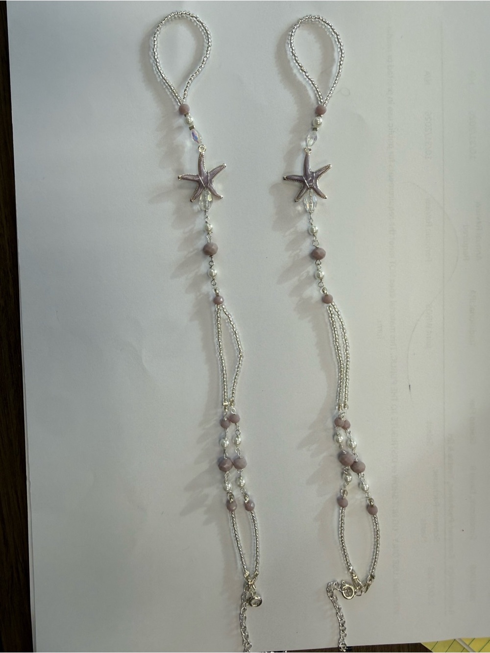 Handcrafted Purple Starfish Beaded Bracelet - Women's Jewelry